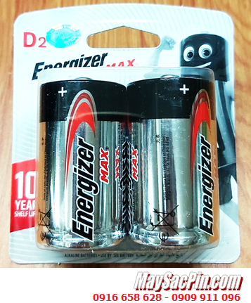 Energizer E95-BP2, LR20; Pin đại D 1.5v Alkaline Energizer E95, LR20 chính hãng (Loại vỉ 2viên)